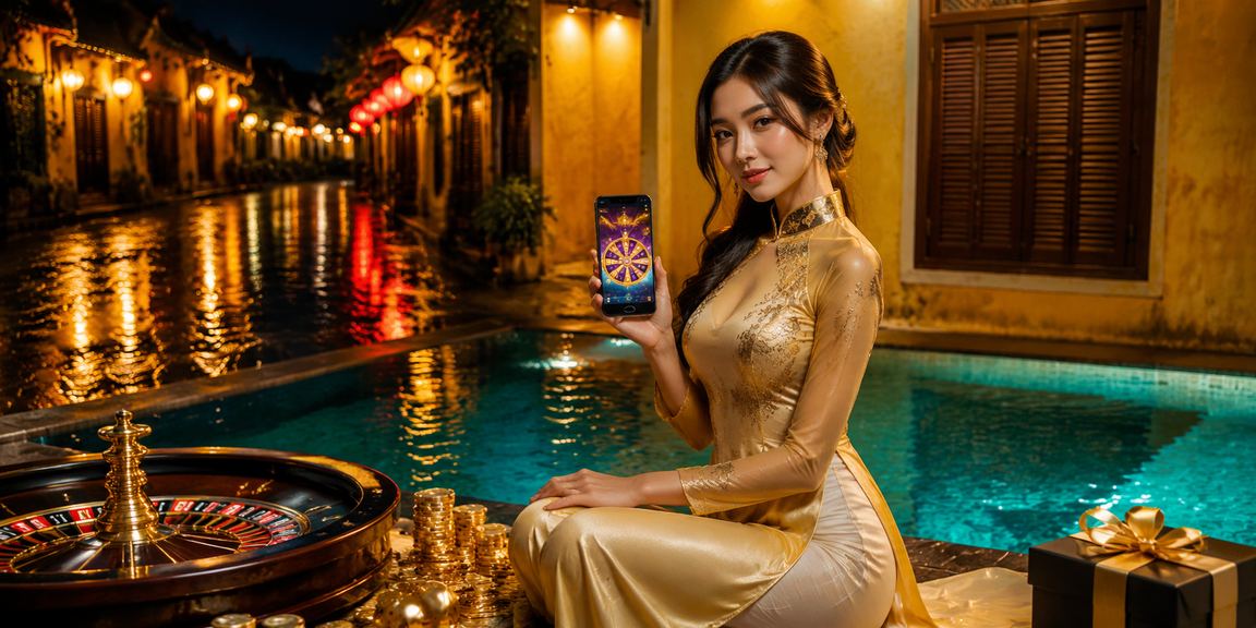 Cô gái áo dài Hội An chơi Roulette và nhận thưởng ưu đãi tại casino trực tuyến
